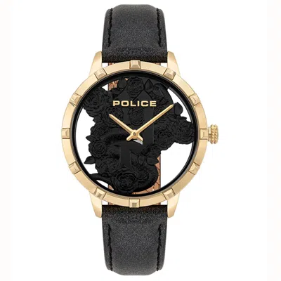 Police Ladies' Watch  Pl-16041ms Colour:black Gbby2 In Gold