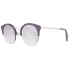 Police Gold Spl615  Mirrored Round Sunglasses In Purple