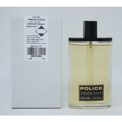 Police Men's Amber Gold Edt Spray 3.3 oz (tester) Fragrances 000060139303 In Amber / Gold / Rose Gold