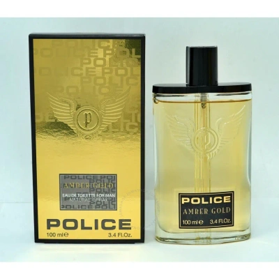 Police Men's Amber Gold Edt Spray 3.4 oz Fragrances 679602531108 In Amber / Gold