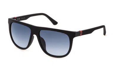 Police Men's Black Rectangular Sunglasses Spln33-590v14 In ["blue"]