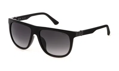 Police Men's Black Rectangular Sunglasses Spln33-590z42 In ["black"]