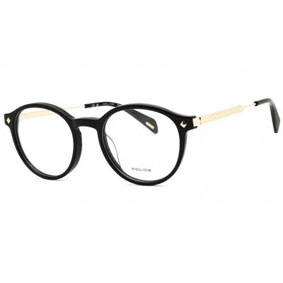 Police Men's Black Round Eyeglass Frames Vplg27m