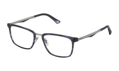 Police Men's Blue Rectangular Eyeglass Frames Vpl684-529n4m