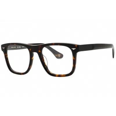 Police Men's Brown Rectangular Eyeglass Frames Vpll72v