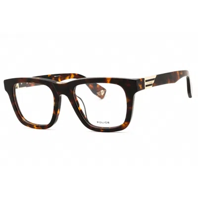 Police Men's Brown Rectangular Eyeglass Frames Vpln29