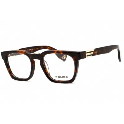 Police Men's Brown Rectangular Eyeglass Frames Vpln64m
