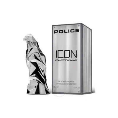 Police Men's Icon Platinum Edp Spray 4.2 oz Fragrances 679602183116 In White