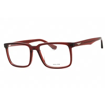 Police Men's Red Rectangular Eyeglass Frames Vpln17m