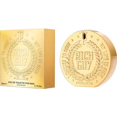 Police Men's Rich Guy Edt Spray 1.7 oz Fragrances 679602001342 In Transparent