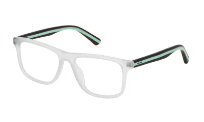 Police Men's Sandblasted Crystal Or Matt Rectangular Eyeglass Frames Vk049500881