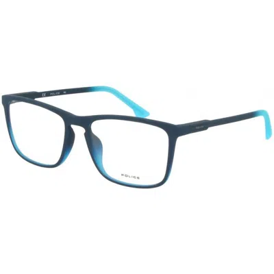 Police Men's Vpl556 Wave 3 Eyeglasses In Blue In Pink