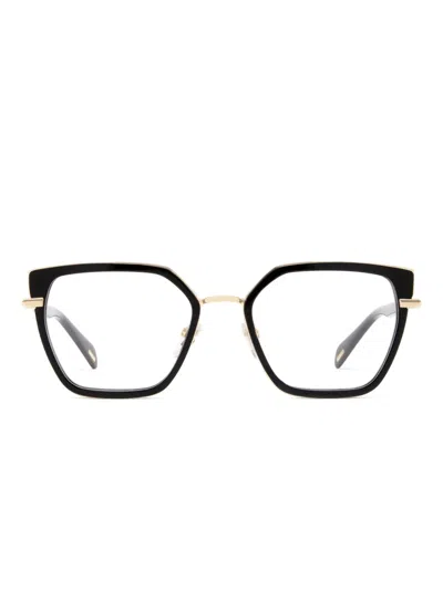 Police Mermaid Geometric-frame Glasses In Black
