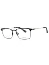 Police Metal Rectangular Men's Eyeglasses - Size Medium In Black