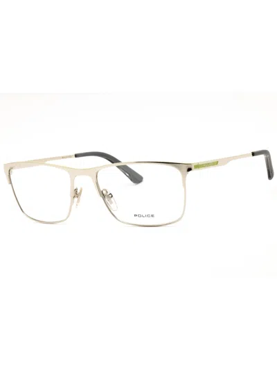 Police Metal Rectangular Men's Eyeglasses - Vpl698 Size 50-59.9 In Gold