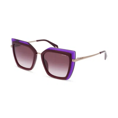 Police Multicolor Metal Sunglasses In Purple