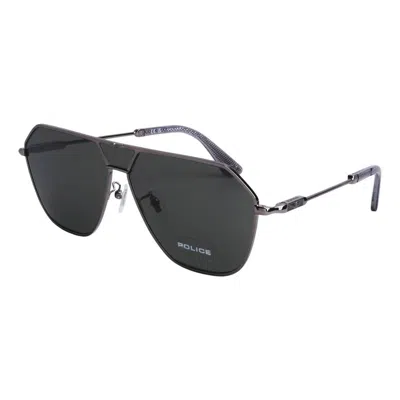 Police Multicolor Metal Sunglasses In Black