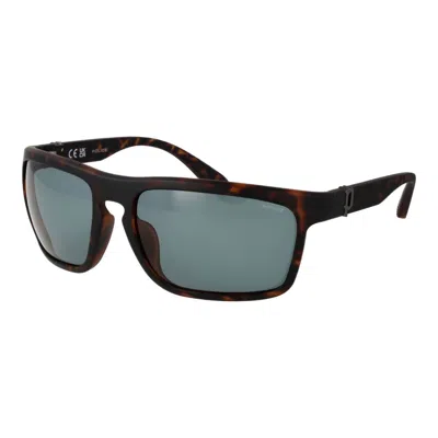 Police Multicolor Plastic Sunglasses In Green