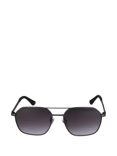 Police Origins Geometric-frame Sunglasses In Gray