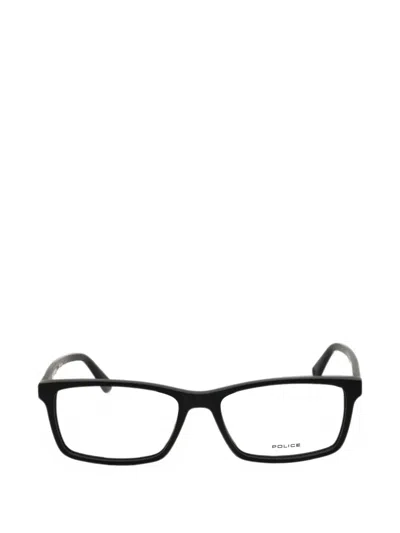 Police Origins Lite 24 Rectangle-frame Glasses In Black