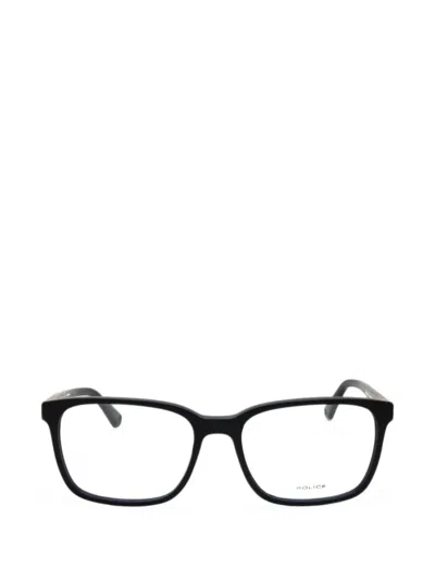 Police Rectangle-frame Glasses In Black