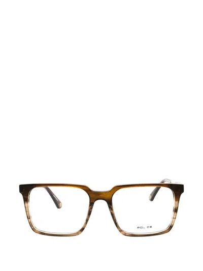 Police Rectangle-frame Glasses In White