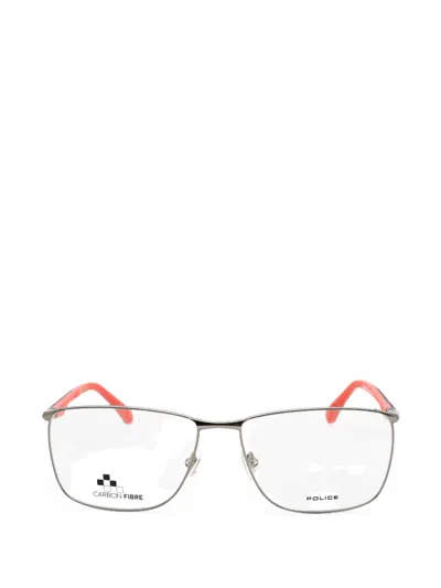 Police Rectangle-frame Glasses In Gray