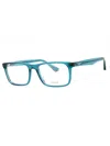 Police Rectangular Acetate Unisex Eyeglasses In Blue