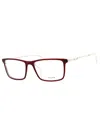Police Rectangular Men's Eyeglasses In Metallic