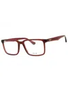 Police Rectangular Men's Eyeglasses - Model Vpln17 In Brown