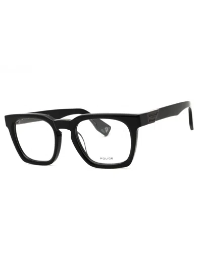 Police Rectangular Men's Eyeglasses - Sleek Acetate Design In Black