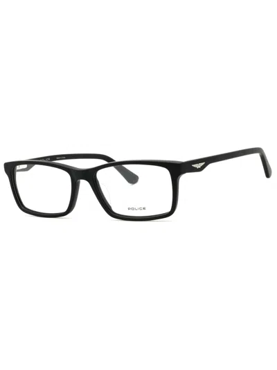 Police Rectangular Men's Eyeglasses - Style Vpln82 In Black
