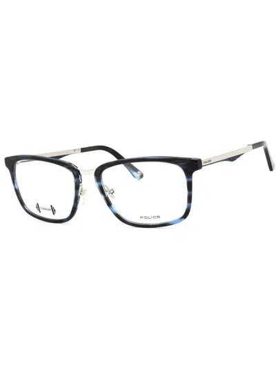 Police Rectangular Men's Eyeglasses - Vpl684 Model In Gray