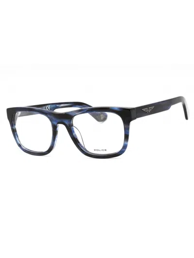 Police Rectangular Men's Eyeglasses - Vple37 Style In Gray