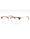 Police Rectangular Men's Eyeglasses Vpll64 In Brown