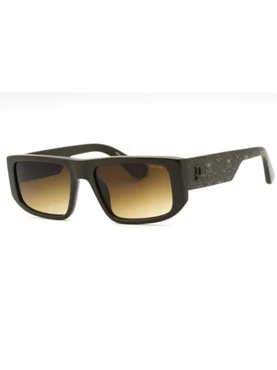 Police Rectangular Men's Sunglasses - Sleek European Design In Green