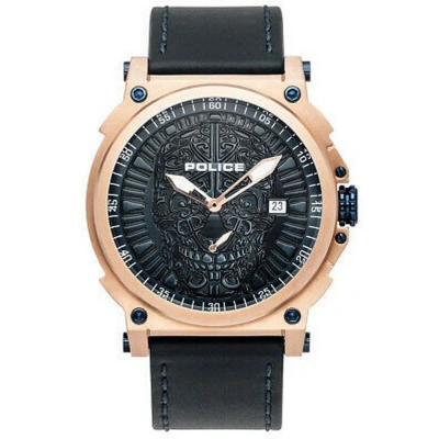 Pre-owned Police Rose Gold Men Watch