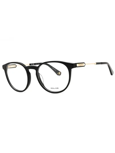 Police Round Men's Eyeglasses - Vplf10 Style In Black