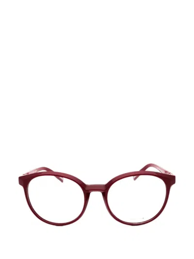 Police Round-frame Glasses In Red