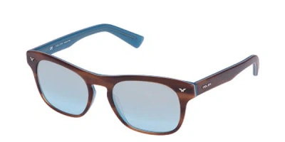 Police S1952 Master 2 Nkdx Occhiali Da Sole Marroni Per Uomo In Blue