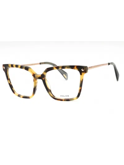 Police Sleek Rectangular Women's Eyeglasses In Brown