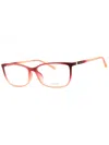 Police Sleek Rectangular Women's Eyeglasses In Orange
