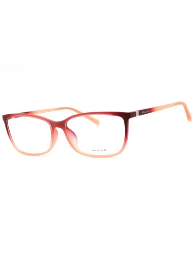 Police Sleek Rectangular Women's Eyeglasses In Orange