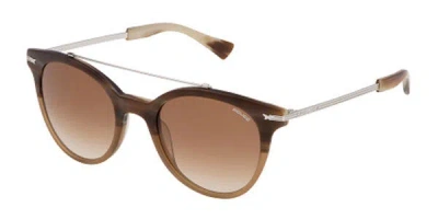 Police Spl141 09r4 Men's Sunglasses Brown Size 49