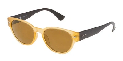 Police Spl151 Offstage 2 Polarized 760g Men's Sunglasses Yellow Size 52