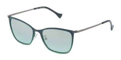 Police Spl191 Rival 11 Kb1x Women's Sunglasses Green Size 53