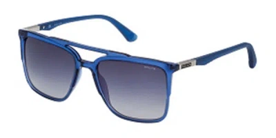 Police Spl363 0955 Men's Sunglasses Blue Size 56