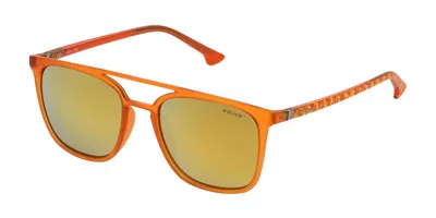 Police Spl366m Ja1x Men's Sunglasses Orange Size 53 In Yellow