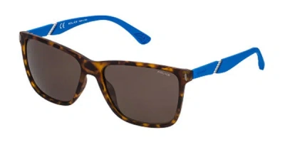 Police Spl529 Speed 10 07ve Men's Sunglasses Tortoiseshell Size 58 In Blue