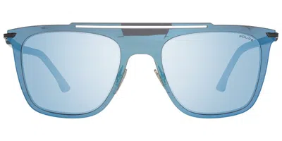 Police Spl581 Drop 1 627b Men's Sunglasses Blue Size 52